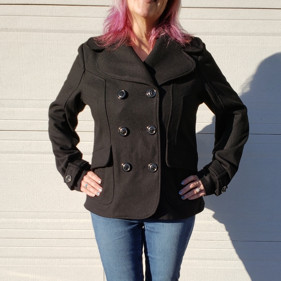 Guess Jackets & Blazers - Guess Peacoat Coat Jacket